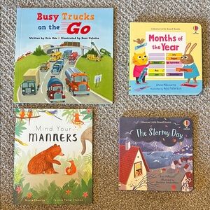 Usborne Book Bundle - Trucks, Months, Storms & Manners